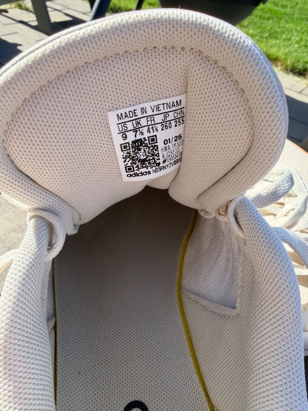 adidas Women’s Cream Suede Platform Sneakers with Gum Sole - Picture 3 of 4